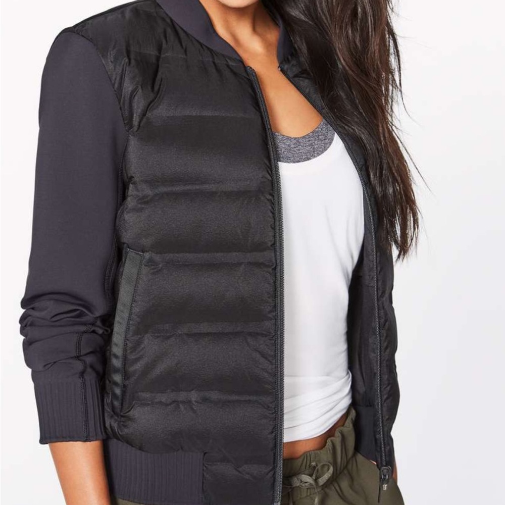 Women's Black Lululemon Bomber Jacket